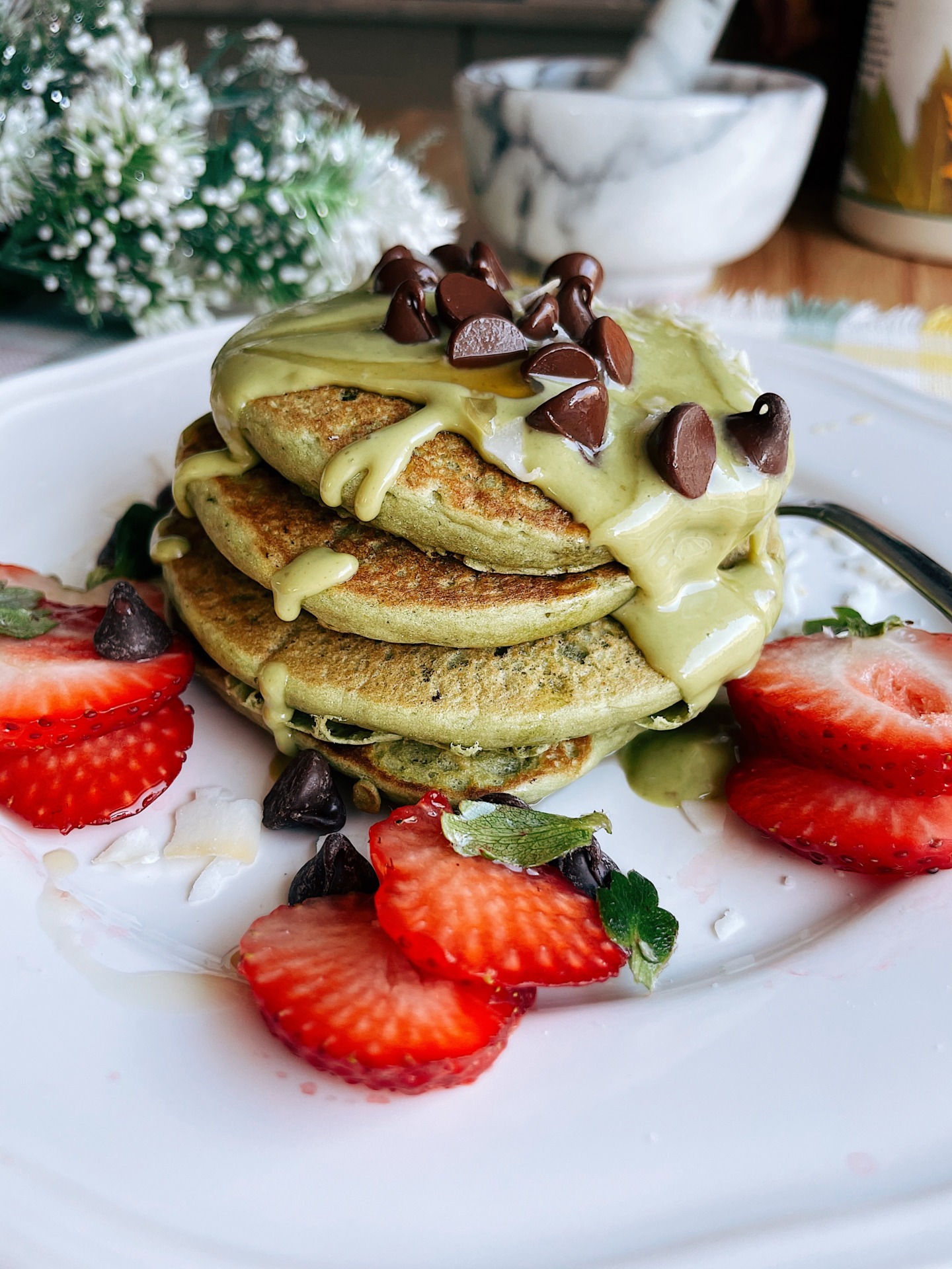 Matcha pancakes deals